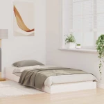 vidaXL Σκελετός Κρεβατιού Λευκό 80 x 200 cm Μασίφ ξύλο πεύκου