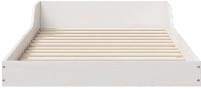 vidaXL Σκελετός Κρεβατιού Λευκό 80 x 200 cm Μασίφ ξύλο πεύκου