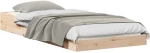 vidaXL Σκελετός Κρεβατιού Καφέ 75 x 190 cm Μασίφ ξύλο πεύκου