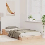 vidaXL Σκελετός Κρεβατιού Καφέ 75 x 190 cm Μασίφ ξύλο πεύκου