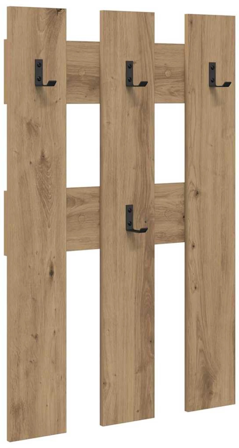 vidaXL Τοίχου Κρεμάστρα με αποθήκευση artisan δρυς 65 x 3 x 100 εκ.