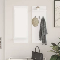 vidaXL Τοίχου Κρεμάστρα Λευκό 70 x 10 x 90 εκ. Επεξεργασμένο ξύλο