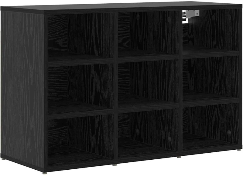 vidaXL Ντουλάπα Παπουτσιών Μαύρη δρυς 103x30x51 εκ Επεξεργασμένο ξύλο