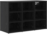 vidaXL Ντουλάπα Παπουτσιών Μαύρη δρυς 103x30x51 εκ Επεξεργασμένο ξύλο