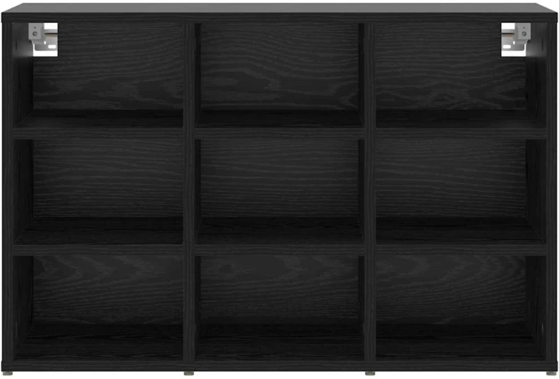vidaXL Ντουλάπα Παπουτσιών Μαύρη δρυς 103x30x51 εκ Επεξεργασμένο ξύλο