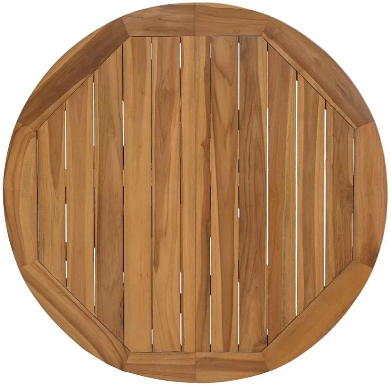 vidaXL Τραπέζι Κήπου Ø109x74 εκ. από Μασίφ Ξύλο Teak