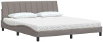 vidaXL Κρεβάτι Taupe 180x200 εκ. Υφασμάτινο