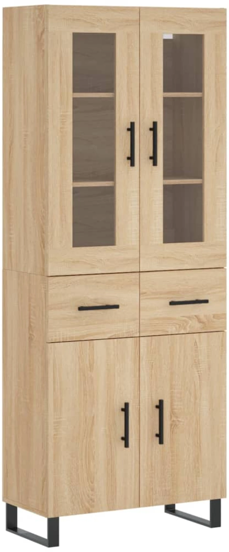 vidaXL Ντουλάπι Sonoma δρυς 69,5 x 34 x 180 εκ. από Επεξεργασμένο Ξύλο