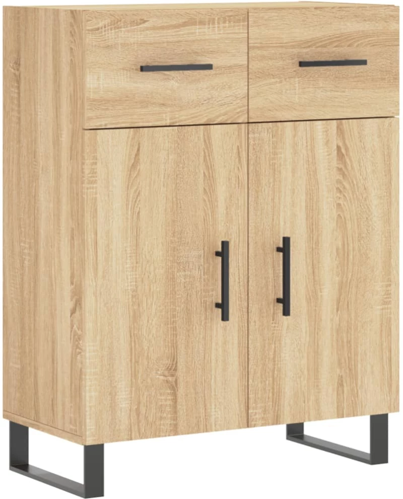 vidaXL Ντουλάπι Sonoma δρυς 69,5 x 34 x 180 εκ. από Επεξεργασμένο Ξύλο