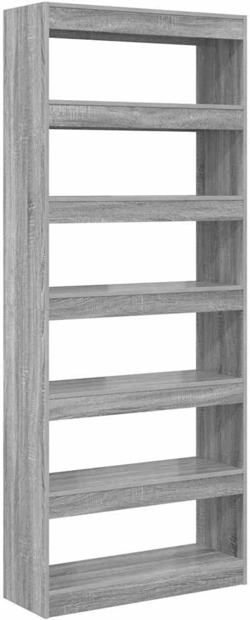 vidaXL Βιβλιοθήκη Γκρι sonoma 80 x 30 x 198 εκ Επεξεργασμένο ξύλο