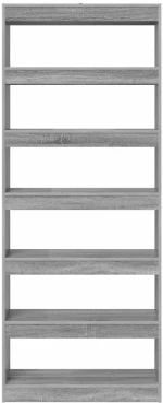 vidaXL Βιβλιοθήκη Γκρι sonoma 80 x 30 x 198 εκ Επεξεργασμένο ξύλο