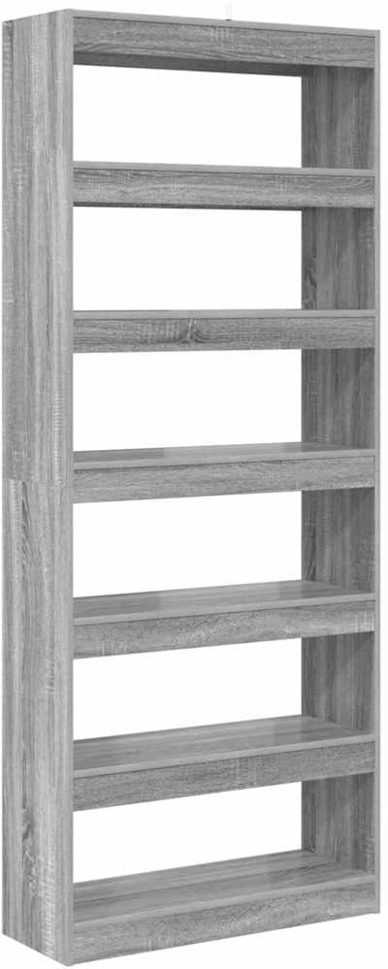 vidaXL Βιβλιοθήκη Γκρι sonoma 80 x 30 x 198 εκ Επεξεργασμένο ξύλο