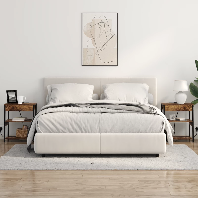 vidaXL Κομοδίνο Καπνιστή δρυς 41 x 31 x 51 εκ. Επεξεργασμένο ξύλο