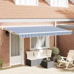 vidaXL Σκηνίτσα Αναδιπλούμενη Μπλε και άσπρο 350x200 εκ