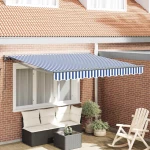 vidaXL Σκηνίτσα Αναδιπλούμενη Μπλε και άσπρο 300x250 εκ.