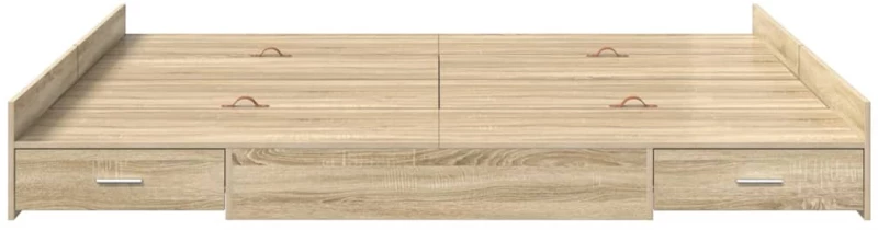 vidaXL Κρεβάτι με αποθηκευτικό χώρο Sonoma Δρυς 200 x 200 cm
