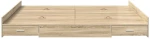 vidaXL Κρεβάτι με αποθηκευτικό χώρο Sonoma Δρυς 200 x 200 cm
