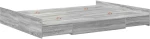 vidaXL Κρεβάτι με αποθηκευτικό χώρο Γκρι sonoma 140 x 190 cm