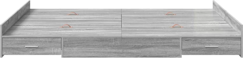 vidaXL Κρεβάτι με αποθηκευτικό χώρο Γκρι sonoma 140 x 190 cm