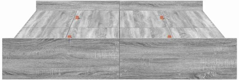 vidaXL Κρεβάτι με αποθηκευτικό χώρο Γκρι sonoma 140 x 190 cm