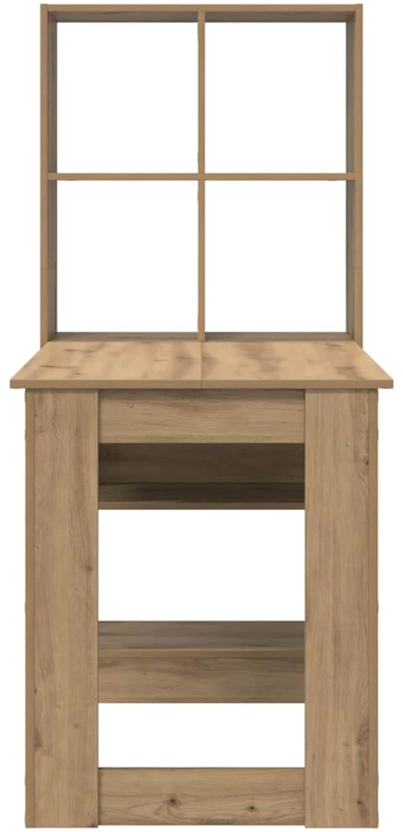 vidaXL Γραφείο με ράφι με αποθήκευση artisan δρυς 122 x 67 x 145 εκ.