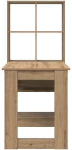 vidaXL Γραφείο με ράφι με αποθήκευση artisan δρυς 122 x 67 x 145 εκ.