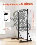 VEVOR Freestanding Bike Rack Max 5 Bikes Bicycle Organizer Standing Bike Rack