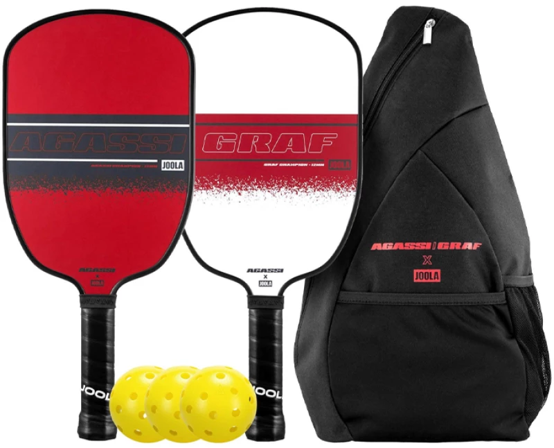 Σετ Ρακέτες Pickleball Joola Με Μπαλάκια και Θήκη Champion Agassi/Graf 300663