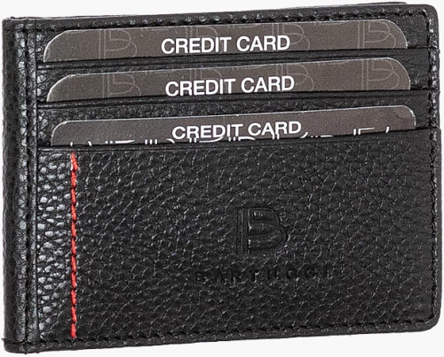 Δερμάτινη καρτοθήκη (507-50601-black)
