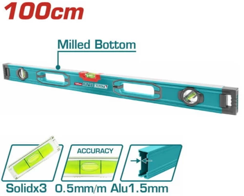 TOTAL Επαγγελματικό Αλφάδι Αλουμινίου 100cm (TMT210028)