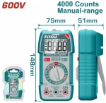 TOTAL Επαγγελματικό Πολύμετρο Ψηφιακό 600V (TMT536002)