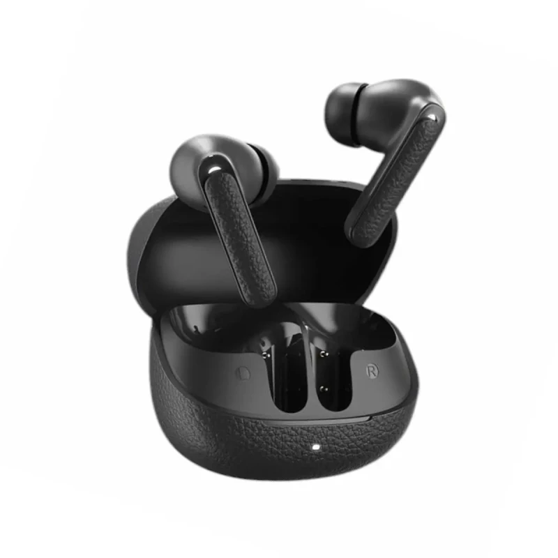 QCY HT15- 45db ANC TWS - Black - leather case