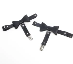 Black Bow Studded Punk Leg Rings Garter Clips