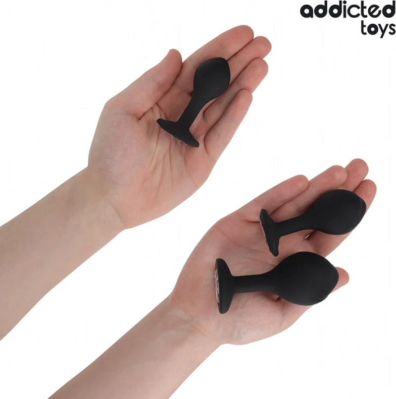 ADDICTED TOYS - SET OF 3 ANAL PLUG SILICONE WITH JEWEL