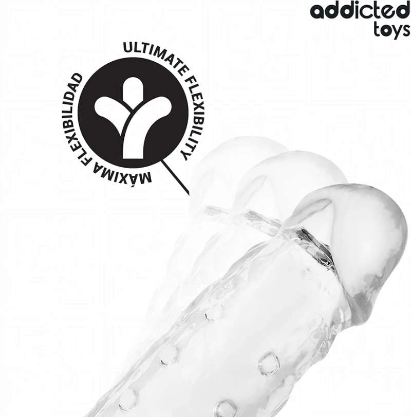 ADDICTED TOYS - TRANSPARENT PENIS EXTENSON SIZE S 23 CM