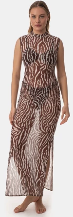 Γυναικείο Beachwear Rock Club - Φόρεμα Maxi Ζεβρέ - Regular Fit - Δύχτι