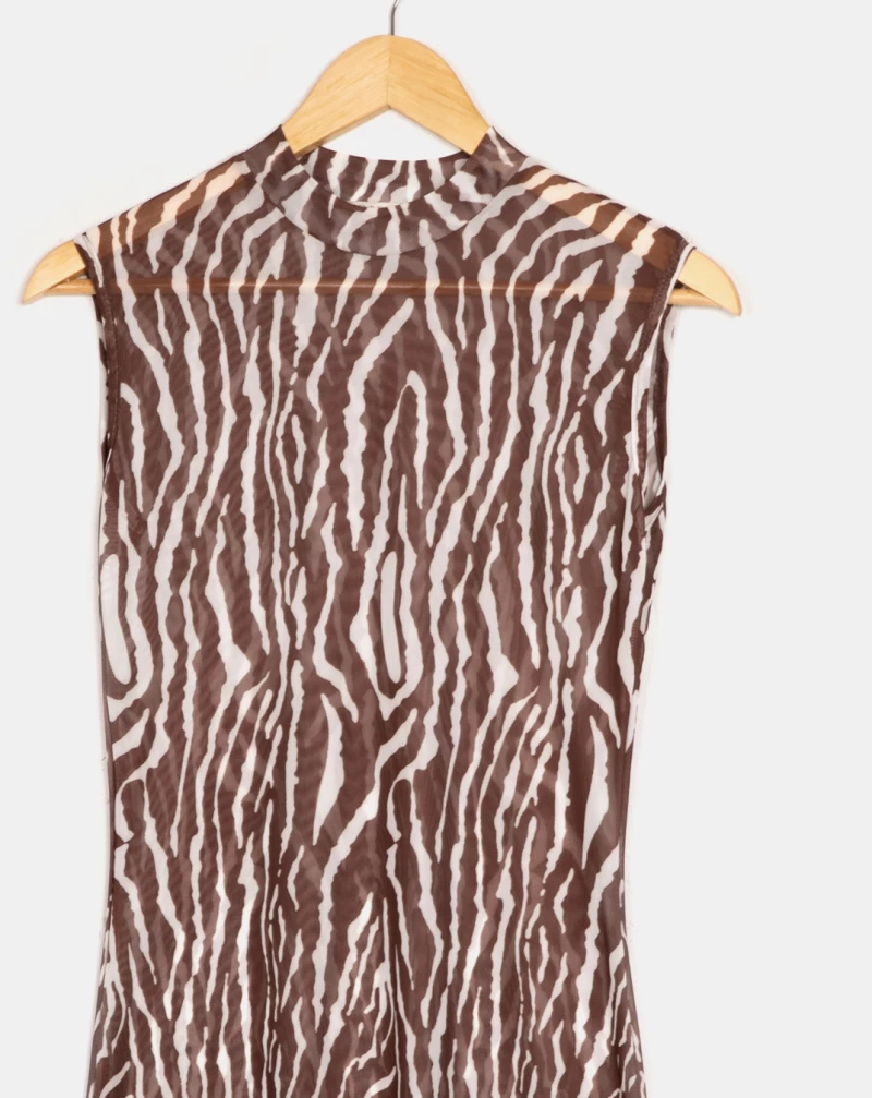 Γυναικείο Beachwear Rock Club - Φόρεμα Maxi Ζεβρέ - Regular Fit - Δύχτι