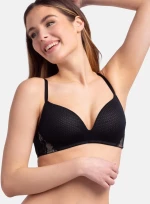 Σουτιέν Dorina DELIA - Μαύρο SOFT BRA - Δαντέλα - Cup C D - Αμπάνελο - Polyamide - Regular Fit