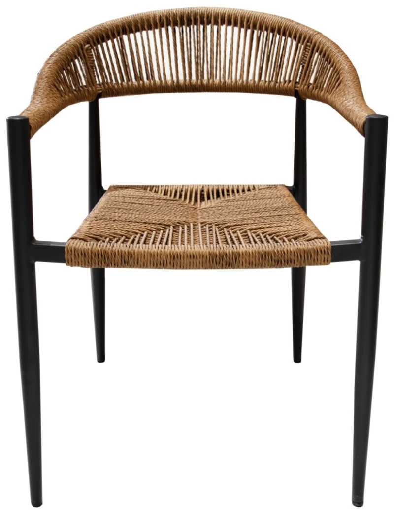 Corfu Καρέκλα αλουμινίου μπεζ σχοινί 56x58x78cm 09922-1