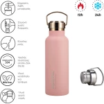Παγούρι-Θερμός AlpinTec Solist 550ml Κωδ. TH-550FL Pale Pink