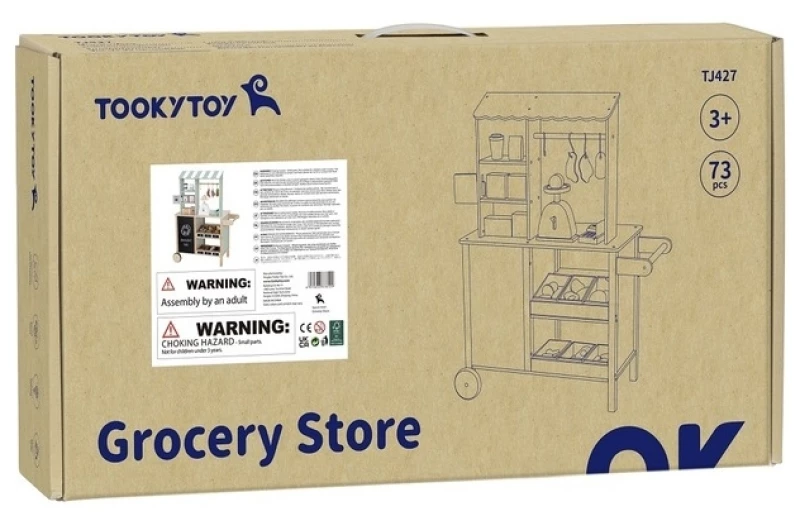 Ξύλινο Παντοπωλείο με Αξεσουάρ  - Tooky Toy (TJ427)