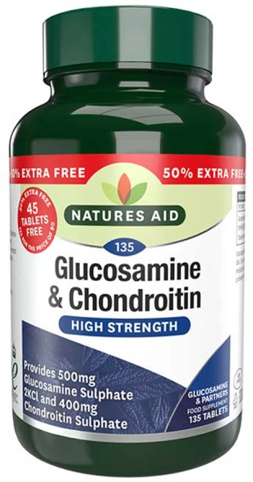 Glucosamine & Chondroitin High Strength 135 tabs - Natures Aid