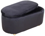 FOSTER ΣΚΑΜΠΟ VELVET BLACK ΜΕ ΑΠΟΘ. ΧΩΡΟ 99Χ45X45εκ.