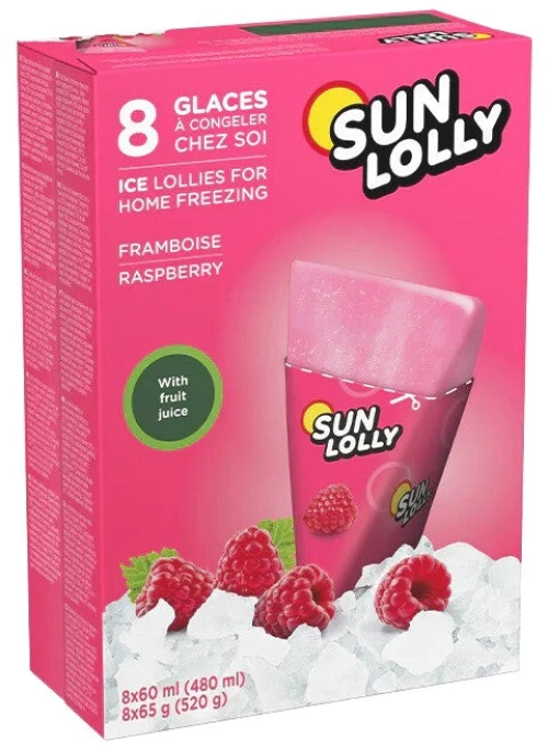 Γρανίτες Σμέουρο Sun Lolly Ice Lollies Raspberry 8x65g