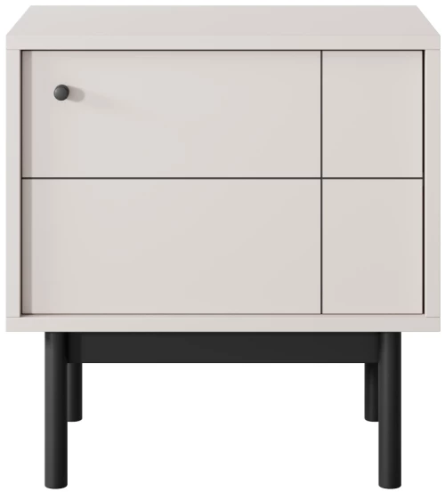 Κομοδίνο Japandi Λευκό Kazmir 53x56x39cm