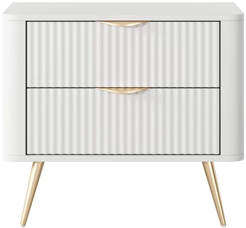 Κομοδίνο Lante Λευκό 63x55x38cm