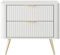 Κομοδίνο Lante Λευκό 63x55x38cm