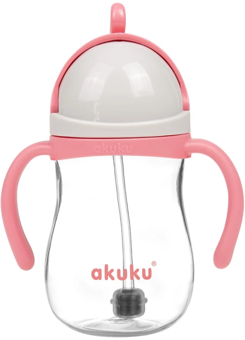 Akuku Ποτηράκι με Καλαμάκι και Βαρίδι Pink A0676