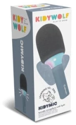 KidyWolf Μικρόφωνο Karaoke Επαναφορτιζόμενο Με Φως & Bluetooth Pink KDW-181252