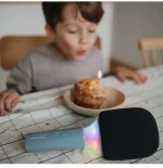 KidyWolf Μικρόφωνο Karaoke Επαναφορτιζόμενο Με Φως & Bluetooth Pink KDW-181252